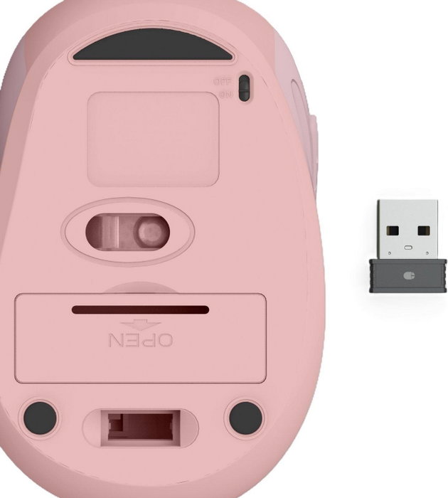 Hama WM-400 Ratón Inalámbrico Rosa