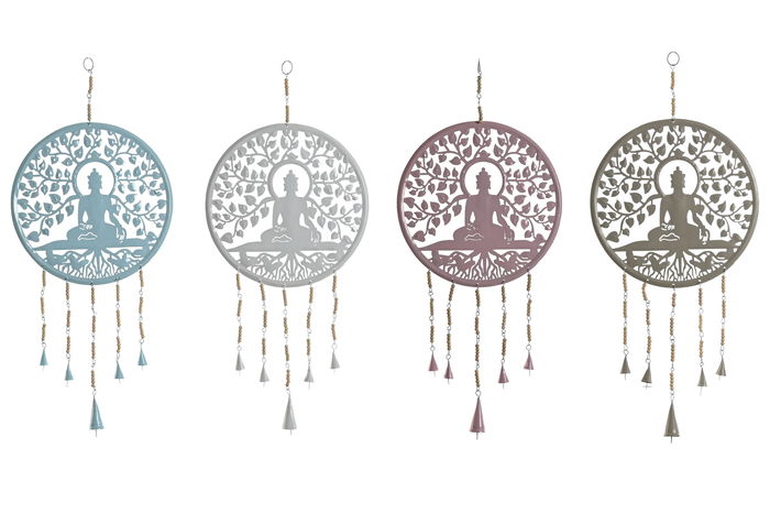 DKD Home Decor Decoracion Colgante Oriental Buda Arbol Blanco Azul 1 x 77 x 33 cm (4 Unidades) DKD Home Decor Decoracion Colgante Oriental Buda Arbol Blanco Azul 1 x 77 x 33 cm (4 Unidades)