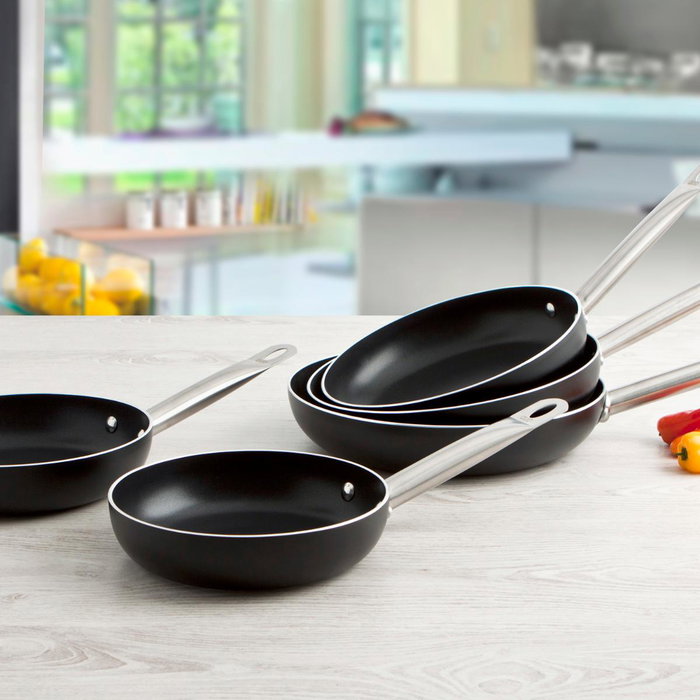 Sartén Aluminio Estampado Pro Chef Quid 18 cm (6 Unidades)