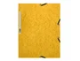 Q-connect Carpeta KF02166 Cartón Símil-Prespán con Gomas y Solapas, 320x243 mm, Amarilla, Formato A4