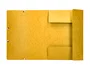 Q-connect Carpeta KF02166 Cartón Símil-Prespán con Gomas y Solapas, 320x243 mm, Amarilla, Formato A4