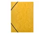 Q-connect Carpeta KF02166 Cartón Símil-Prespán con Gomas y Solapas, 320x243 mm, Amarilla, Formato A4