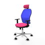 PIQUERAS Y CRESPO Silla de oficina Jorquera Sincro/Traslack Rosa y Azul
