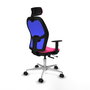 PIQUERAS Y CRESPO Silla de oficina Jorquera Sincro/Traslack Rosa y Azul