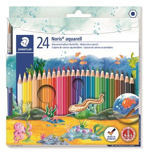 Staedtler Noris Club Aquarell Lápices de Colores Acuarelables con Pincel, 24 unidades Staedtler Noris Club Aquarell Lápices de Colores Acuarelables con Pincel, 24 unidades
