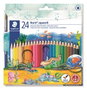 Staedtler Noris Club Aquarell Lápices de Colores Acuarelables con Pincel, 24 unidades