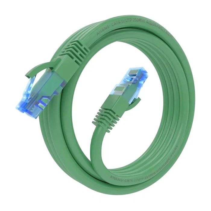 AISENS Cable de red RJ45 Cat.6 UTP AWG26 CCA Verde 2.0m AISENS Cable de red RJ45 Cat.6 UTP AWG26 CCA Verde 2.0m