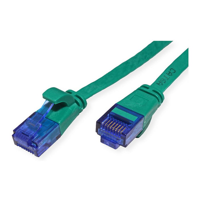 VALUE Patchkabel Cat.6A UTP extra plano verde 1 m
