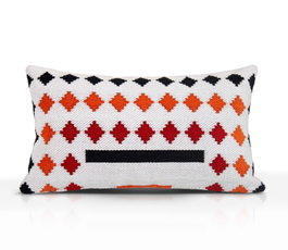 Aberto Design Cojín Rústico Blanco 58 x 33 cm