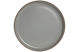 DKD Home Decor Plato de Gres Mate Azul Celeste