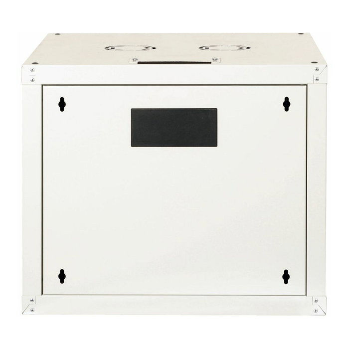 Equip EPM-09-6060-G-CBAA Bastidor de rack de pared 9HE con puerta de cristal templado, 600x600x505 mm, color gris claro, incluye rieles y bloqueo de teclado