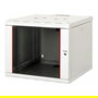 Equip EPM-09-6060-G-CBAA Bastidor de rack de pared 9HE con puerta de cristal templado, 600x600x505 mm, color gris claro, incluye rieles y bloqueo de teclado