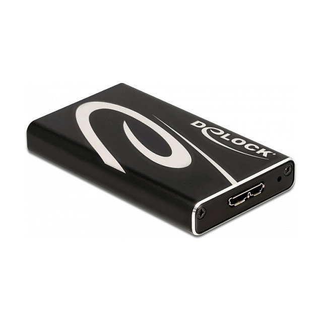 DeLOCK Carcasa externa SuperSpeed USB para SSD mSATA 42006 Negro