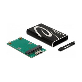 DeLOCK Carcasa externa SuperSpeed USB para SSD mSATA 42006 Negro