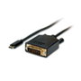 VALUE Adaptador USB C a DVI, 1 m, Negro