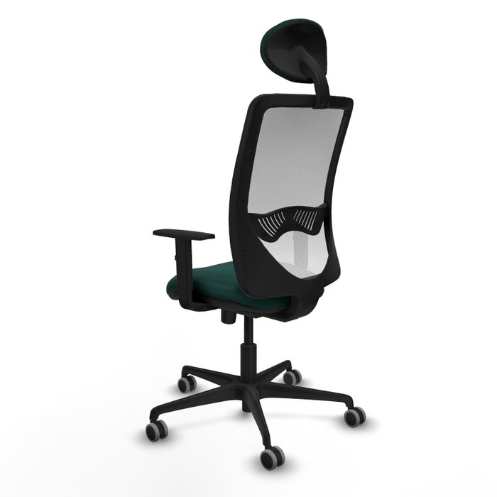 PIQUERAS Y CRESPO Silla de oficina Zulema con mecanismo Sincro, Verde botella y Blanco PIQUERAS Y CRESPO Silla de oficina Zulema con mecanismo Sincro, Verde botella y Blanco
