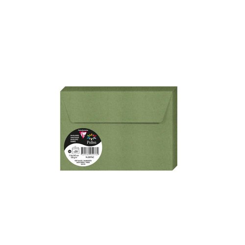 Sobre Clairefontaine Pollen 114X162 120G Verde Salvia Paquete De 20 Sobre Clairefontaine Pollen 114X162 120G Verde Salvia Paquete De 20