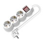Regleta de 3 enchufes con interruptor 19.99.0950, 1,5 m, Blanco