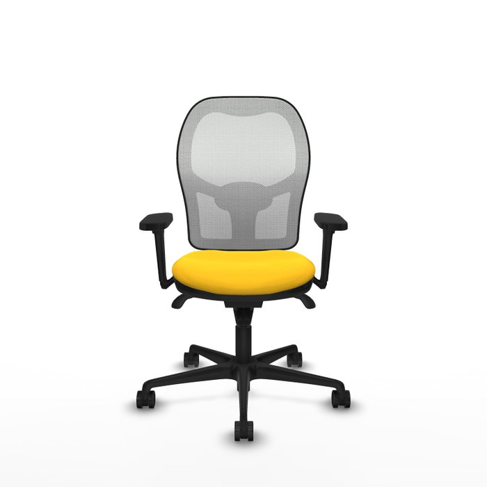 PIQUERAS Y CRESPO Silla de oficina Jorquera con mecanismo Sincro, Amarillo y Blanco PIQUERAS Y CRESPO Silla de oficina Jorquera con mecanismo Sincro, Amarillo y Blanco