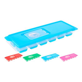 Excellent Houseware Cubitera con tapa para 12 cubitos, colores surtidos