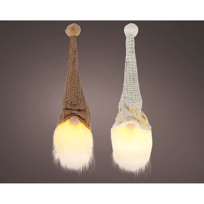 Lumineo Adorno colgante gnomo con luz cálida fija, colores surtidos