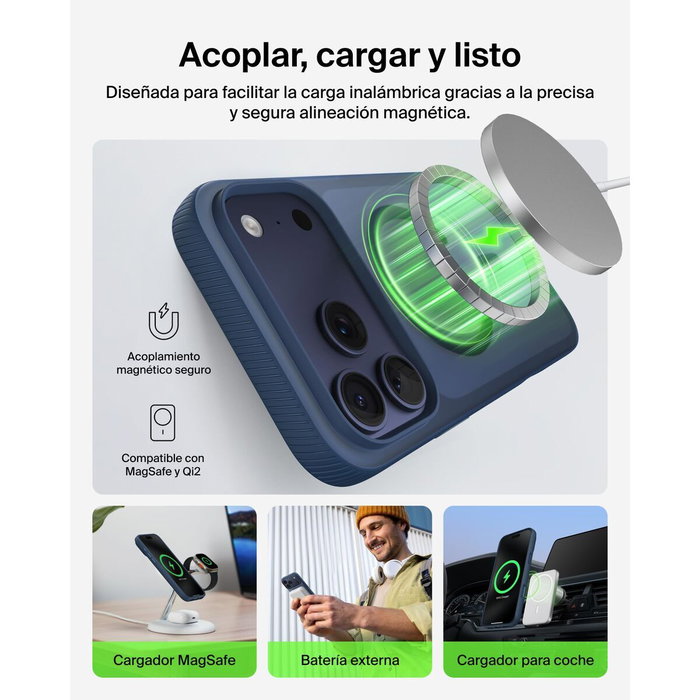 Belkin Sheerforce Funda para iPhone 17 Pro Max 17,5 cm (6,9") Marina Belkin Sheerforce Funda para iPhone 17 Pro Max 17,5 cm (6,9") Marina