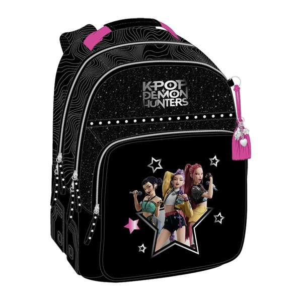 Safta Mochila doble adapt.carro K-Pop Demon Hunters - Energy, 32x42x15cm Safta Mochila doble adapt.carro K-Pop Demon Hunters - Energy, 32x42x15cm