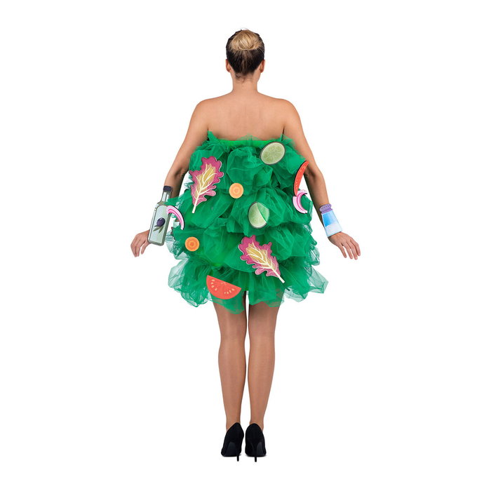 My Other Me Disfraz Ensalada Vestido con Accesorios y Brazaletes Verde Talla M