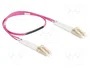 DeLOCK Cable de fibra óptica LC Duplex a LC Duplex multimodo OM4 acodado 0,5 m