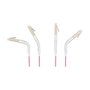 DeLOCK Cable de fibra óptica LC Duplex a LC Duplex multimodo OM4 angulado 0,5 m