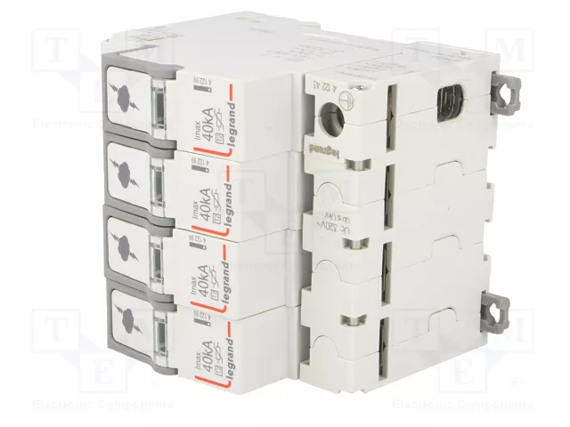 LEGRAND Limitador de sobretensiones Tipo 2, 4 polos, 40kA, 320VAC