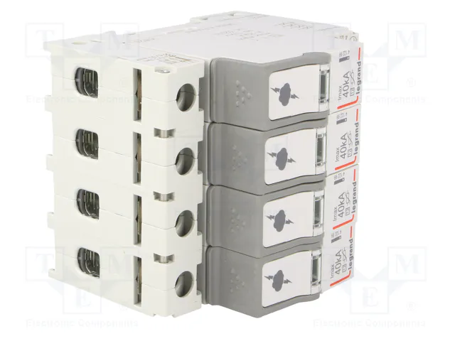 LEGRAND Limitador de sobretensiones Tipo 2, 4 polos, 40kA, 320VAC