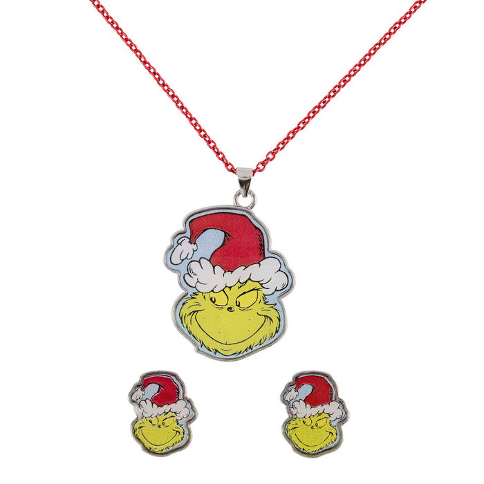 El Grinch Set Colgante y Pendientes Navidad El Grinch Set Colgante y Pendientes Navidad