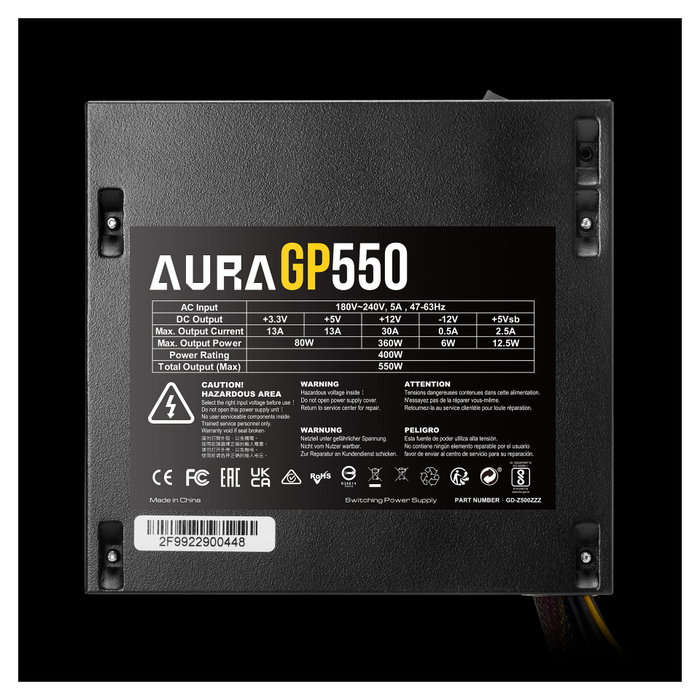 Gamdias Aura GP550 550W 80 PLUS White ATX 2.4 Gamdias Aura GP550 550W 80 PLUS White ATX 2.4