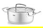 Fissler Profi Cacerola de 24 cm con tapa de cristal, apta para inducción, escala de medición - 08413924000/0