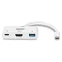 Lindy Adaptador Gráfico USB-C a HDMI 4K con Power Delivery, 3840x2160 Pixeles, Blanco, Referencia 43340