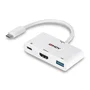 Lindy Adaptador Gráfico USB-C a HDMI 4K con Power Delivery, 3840x2160 Pixeles, Blanco, Referencia 43340
