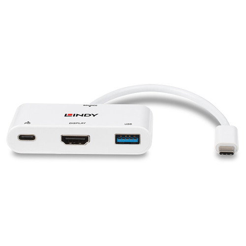 Lindy Convertidor USB-C a HDMI USB 3.1 Tipo C con Power Delivery (PD) para Vídeo y Carga Lindy Convertidor USB-C a HDMI USB 3.1 Tipo C con Power Delivery (PD) para Vídeo y Carga