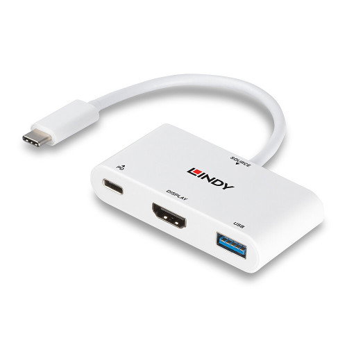 Lindy Convertidor USB-C a HDMI USB 3.1 Tipo C con Power Delivery (PD) para Vídeo y Carga Lindy Convertidor USB-C a HDMI USB 3.1 Tipo C con Power Delivery (PD) para Vídeo y Carga