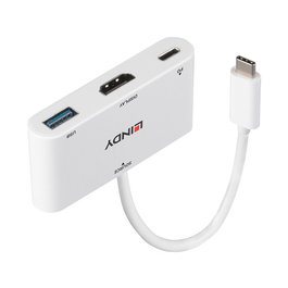 Lindy Convertidor USB-C a HDMI USB 3.1 Tipo C con Power Delivery (PD) para Vídeo y Carga