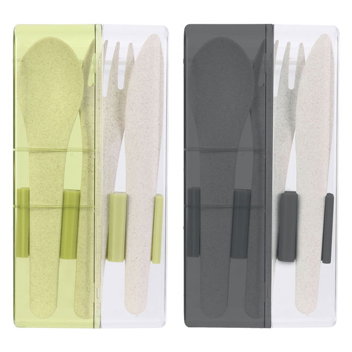 Cook Concept Juego De Cubiertos Para Llevar Eco Concept Trigo Y Arroz Para Picnics