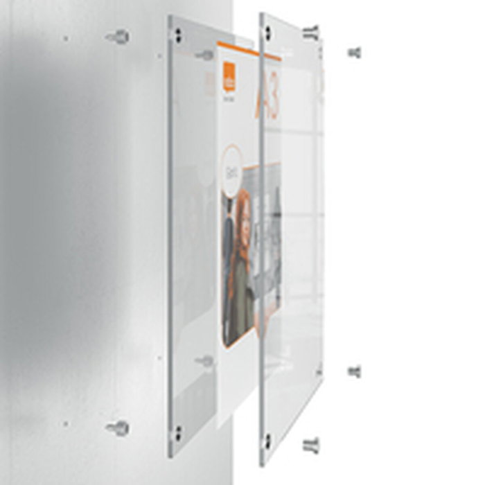 Nobo Porta Poster Acrilico Transparente Mural Din A4 Dimensiones 261x24x346 mm