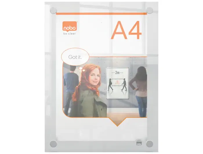 Pizarra blanca Nobo Transparente Acrílico