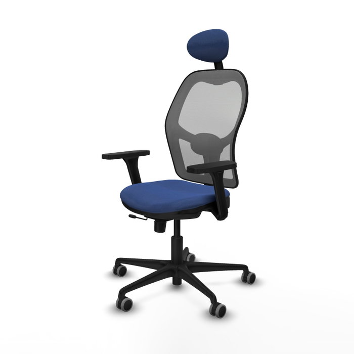 PIQUERAS Y CRESPO Silla de oficina Jorquera con mecanismo Sincro/Traslack, Azul marino y Gris PIQUERAS Y CRESPO Silla de oficina Jorquera con mecanismo Sincro/Traslack, Azul marino y Gris