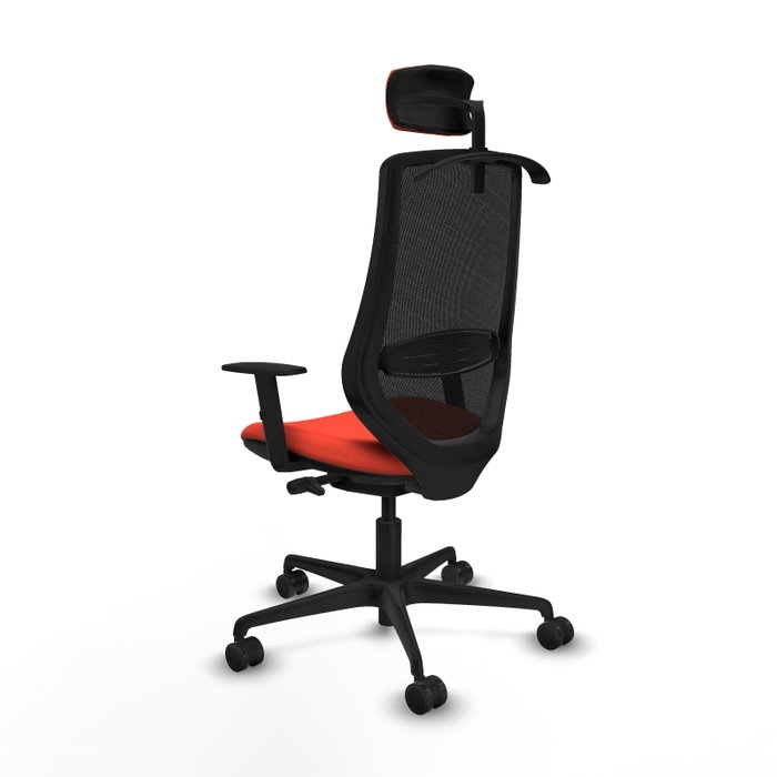 PIQUERAS Y CRESPO Silla de oficina Mardos con mecanismo Sincro/Traslack, Naranja oscuro y Negro