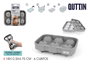 Quttin Cubitera Flexible de Silicona Redonda para 6 Cubitos, 24 Unidades
