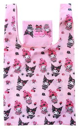 Sakami Merchandise Bolsa Sanrio Party Series Kuromi & My Melody Pink Black Plegable