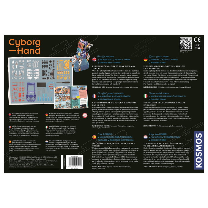 Kosmos Cyborg-Hand 12L Kit de Ingeniería Mehrsprachige Versión 10-14 Años Negro Kosmos Cyborg-Hand 12L Kit de Ingeniería Mehrsprachige Versión 10-14 Años Negro