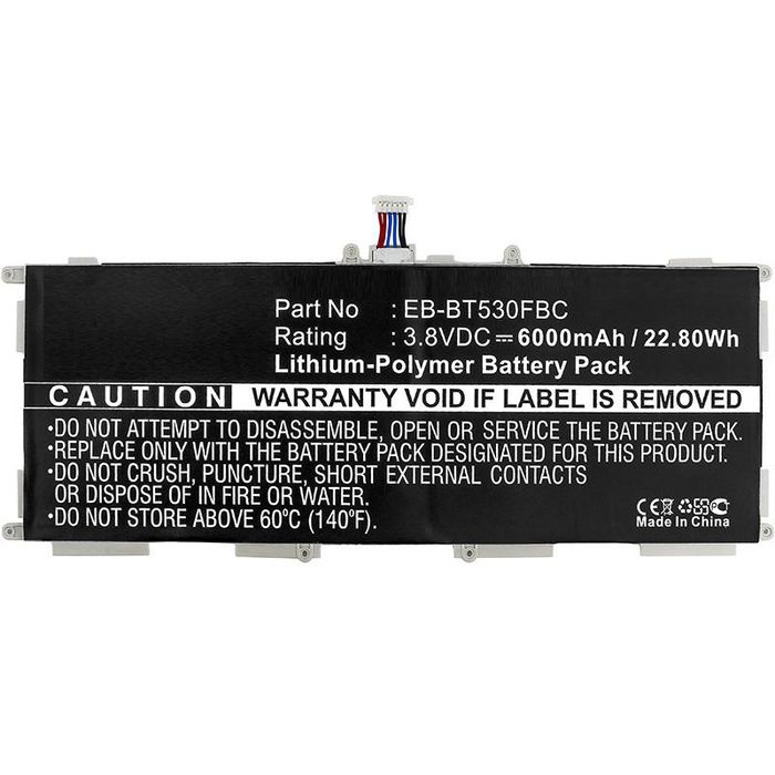 CoreParts Batería de repuesto Samsung Galaxy Tab 4 10.1 SM-T530 26Wh 6800mAh para Tab 4 Education, Tablet 10.1 - Batería de litio de alta calidad CoreParts Batería de repuesto Samsung Galaxy Tab 4 10.1 SM-T530 26Wh 6800mAh para Tab 4 Education, Tablet 10.1 - Batería de litio de alta calidad