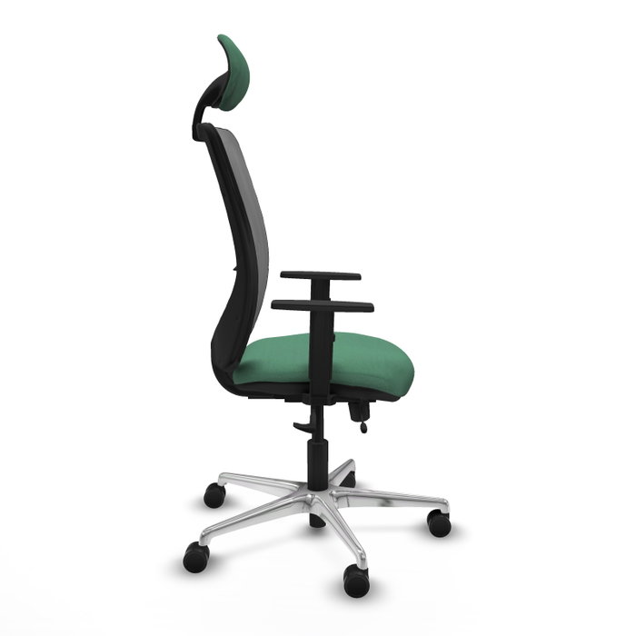 PIQUERAS Y CRESPO Silla de oficina Zulema con mecanismo Sincro/Traslack Verde esmeralda y Gris PIQUERAS Y CRESPO Silla de oficina Zulema con mecanismo Sincro/Traslack Verde esmeralda y Gris